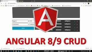 Angular  8/9 CRUD With WebAPI | Angular 8/9 CRUD with Bootstrap UI | Angular Tutorial for Beginners