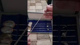 СЕРЕБРЯНЫЕ КОКТЕЙЛЬНЫЕ ЛОЖКИ . БАРАХОЛКА В ИЗРАИЛЕ .