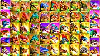 MAX FULL LEVEL 40 ALL DINOSAURUS  | JURASSIC WORLD THE GAME