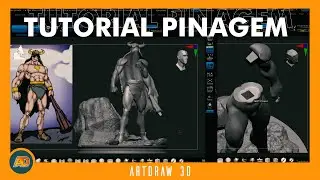 COMO FAZER A PINAGEM  NO ZBRUSH #tutorial #action figure