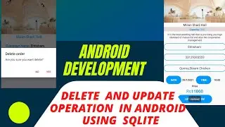 How to perform Delete And Update Operation In android using SQLite