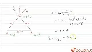 Three charges `2.0 * 10^-6 C, 3.0 *10^-6 C` and `4.0 * 10^-6 C` are | Class 12 Physics | Doubtnut