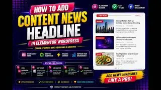 How To Add Content News Headline In Elementor WordPress Website