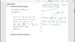 GATE 2019 Solution | C programming I Pointer and Array | Pointer Arithematic