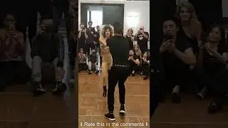 Abdel y Lety dance together during a bachata workshop demo.