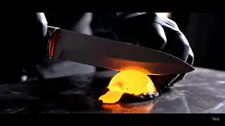 Cinematic video of cutting fire ball with a knife, ASMR Video #asmrsounds #cinematic #cinematicvideo