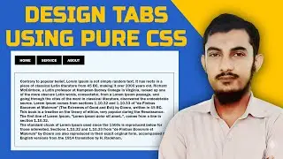 How To Design Tabs In CSS | Design Tabs Using Pure CSS Tutorial for Beginners | Rahber Academy