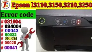 How to Fix Error Code 031004 on EPSON L3210,L3110,L3250,L3150 Printer and Redlight Blinking Solution