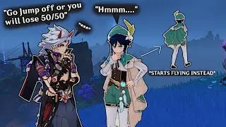 Forcing Genshin Impact Players To Do Whatever I Want Or They will lose 50/50