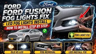 2017 Ford Fusion How to install fog lights step by step LED
