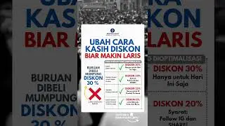 UBAH CARA KASIH DISKONMU BIAR MAKIN LARIS⁉️