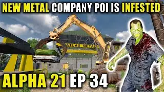 NEW Metal Company POI | 7 Days To Die Alpha 21 Gameplay