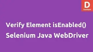 Selenium Java Verify Element using isEnabled( )