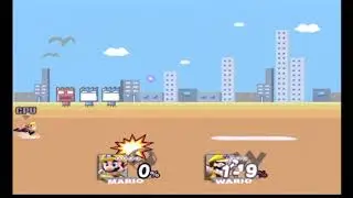 Super Smash Bros Brawl Wario Mario VS Wario