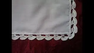Napkins, handkerchiefs. Crochet edge trim.