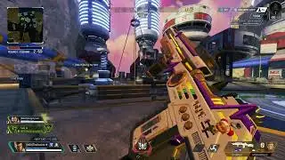Running and shooting Apex Legends.