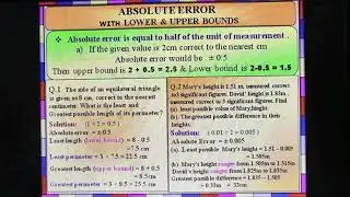 Upper and Lower bounds