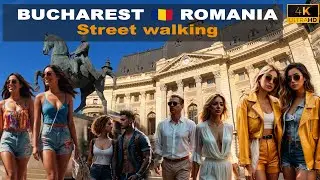 🚶 Walking the streets of Bucharest 🇹🇩 Romania - September -2024 - 4 K