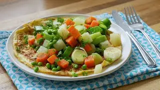 Spring Omelet with Butter Vegetables (Recipe) || [ENG SUBS]