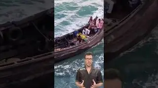 Por que esse cara tá tentando afastar esse barco? 🤔