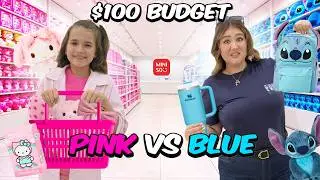 Ruby and Bonnie SWITCH COLORS at MINISO! Pink vs Blue Shopping Challenge