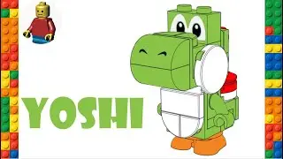 LEGO YOSHI 3D BUILD INSTRUCTION HOW TO (LEGO 71367 Super Mario Mario's House & Yoshi Expansion Set)