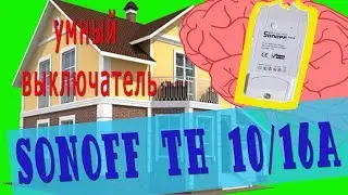 Беспроводной выключатель с мониторингом температуры и влажности Sonoff TH 10/16A