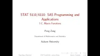 SAS - 7C - Macro Functions