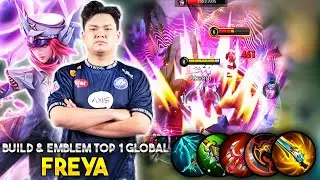 FREYA BEST BUILD AND EMBLEM 2025 | TOP 1 GLOBAL FREYA BUILD AND EMBLEM | ALBERT FREYA BUILD