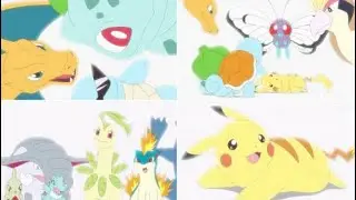 Pikachu ver todos os Pokémon do Ash (Dublado) || Ash vs Leon / Pikachu vs Charizard ⚡🔥