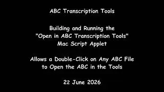 ABC Transcription Tools - Building and Running the 