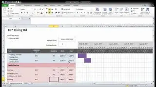 Using Excel to create a Gantt Chart - Part 2