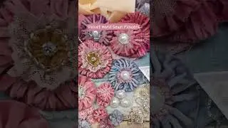 Hand Sewn Velvet Flowers #velvetribbon #slowstitching #flowers