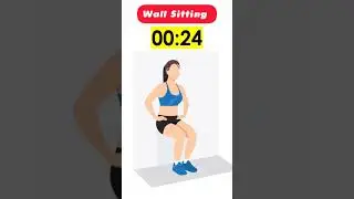 One minute wall sitting with music #fitness #workout #health #viral #trending