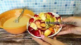 Яблочный пирог на молоке