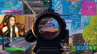 DQ1R SOLO SQUAD 1 VS 4 GAMEPLAY WITH GIRL #33 | Fornite