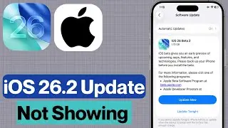 How to Fix iOS 26.2 Beta Not Showing on iPhone | Easy Solution 2025