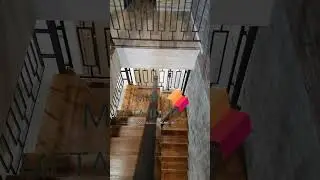 Лестница на металлическом каркасе