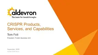 Aldevron CRISPR Products, Services, and Capabilities | Tom Foti