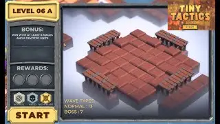 Tiny Tactics #36 Beach Level 06A - 6 Mages & 6 Devoted Units - Nightmare