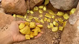 Incredible finding and digging treasure gold under the big stone