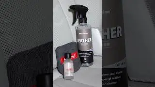 Leather Cleaner for deep cleaning and Leather Ceramic Coating to add a protective layer #maxshine