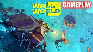 WALL WORLD Gameplay ► New Game in Style of DOME KEEPER from ALAWAR