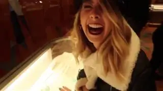 Zoe trying on engagement ring