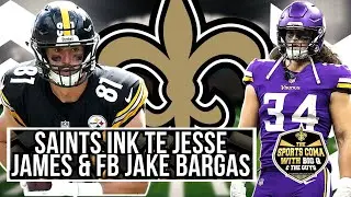 #Saints Ink TE Jesse James & FB Jake Bargas