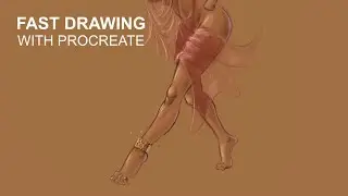 SPEED DRAWING ipad pro - timelapse - Retro style female dancer
