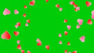 GREEN SCREEN ❤HEART SHOWER-2