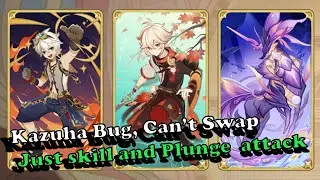 Kazuha Cheat, no need Swap just Skill and Plunge with Bennett and Seahorse deck | TCG Genshin Impact