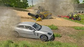 Poussières extrêmes salit tous les tracteurs de la Ferme à cause de la sécheresse | FS 22