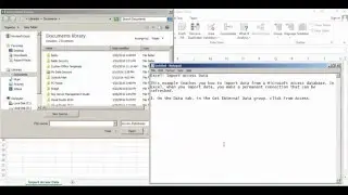 Excel Import Access Data - how to Import Access Data into excel workbook